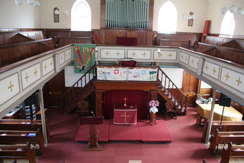 The interior of St. Mary's Methodist church